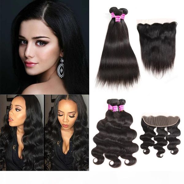 wholesale brazilian virgin hair straight body wave human hair bundles with 13x4 ear to ear frontal 3 weave bundles hair vendors extensions, Black
wholesale brazilian virgin hair straight body wave human hair bundles with 13x4 ear to ear frontal 3 weave bundles hair vendors extensions, Black