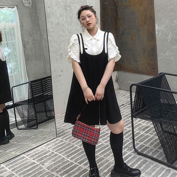 internet celebrity fat sister slimming suit large size mm white shirt age-reducing suspender skirt suspender skirtsling sling skirt two-piec, Gray
internet celebrity fat sister slimming suit large size mm white shirt age-reducing suspender skirt suspender skirtsling sling skirt two-piec, Gray