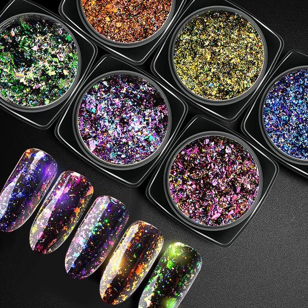 nail glitter grade galaxy holo flakes 0.2g/box laser bling rainbow flecks chrome magic effect irregular art powders, Silver;gold
nail glitter grade galaxy holo flakes 0.2g/box laser bling rainbow flecks chrome magic effect irregular art powders, Silver;gold