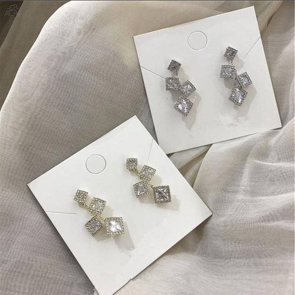 AOMU Korea Fashion Irregular Geometric Square Shiny Zircon Retro Drop Earrings For Women Girls Party Jewelry Accessories, Silver
AOMU Korea Fashion Irregular Geometric Square Shiny Zircon Retro Drop Earrings For Women Girls Party Jewelry Accessories, Silver