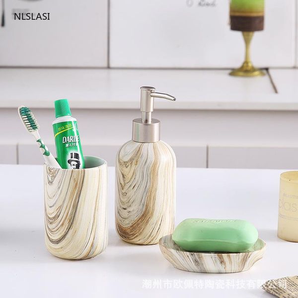 bath accessory set home three-piece suit ceramic bathroom mouthwash cup soap dish shampoo bottle lotion household wash
bath accessory set home three-piece suit ceramic bathroom mouthwash cup soap dish shampoo bottle lotion household wash