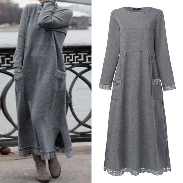 fashion women's autumn sundress zanzea 2020 lace patchwork sweatshirts dress female hoodies plus size maxi vestidos pullover 5xl, Black;gray
fashion women's autumn sundress zanzea 2020 lace patchwork sweatshirts dress female hoodies plus size maxi vestidos pullover 5xl, Black;gray