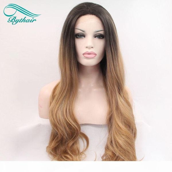 bythair ombre brown synthetic lace front wigs long body wave hair heat resistant fiber wig for women soft lace, Black
bythair ombre brown synthetic lace front wigs long body wave hair heat resistant fiber wig for women soft lace, Black