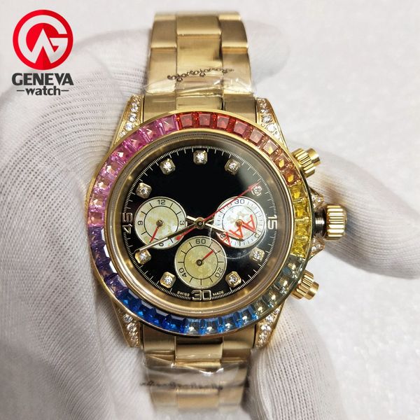 luxury watch man rbow rainbow diamond bezel mechanical automatic watch 18k 316l stainless steel gold wristwatches no chronograph, Slivery;brown
luxury watch man rbow rainbow diamond bezel mechanical automatic watch 18k 316l stainless steel gold wristwatches no chronograph, Slivery;brown