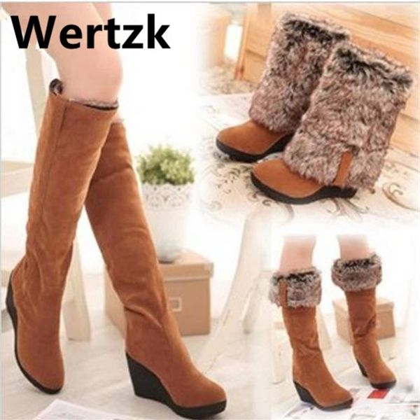 34-44 winter 3 styles fur boots ladies high heels platform knee high snow boots women 2019 warm fur wedge shoes woman c0202, Black
34-44 winter 3 styles fur boots ladies high heels platform knee high snow boots women 2019 warm fur wedge shoes woman c0202, Black