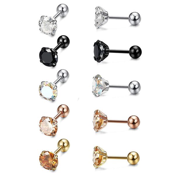 european and american titanium steel round zircon ear studs catch zirconium ear bone stud small earrings stainless steel body piercing jewel, Golden;silver
european and american titanium steel round zircon ear studs catch zirconium ear bone stud small earrings stainless steel body piercing jewel, Golden;silver