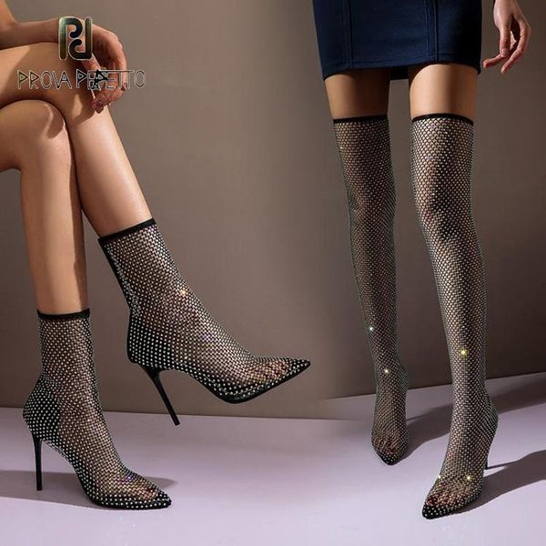 prova perfetto summer new stiletto high heels rhinestone over the knee boots hollow fishnet fashion women's boots size 45, Black
prova perfetto summer new stiletto high heels rhinestone over the knee boots hollow fishnet fashion women's boots size 45, Black