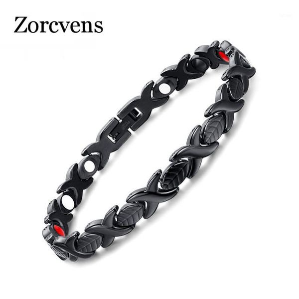 modyle women's x bracelet bangle magnetic health care jewelry black stainless steel bracelet1, Golden;silver
modyle women's x bracelet bangle magnetic health care jewelry black stainless steel bracelet1, Golden;silver
