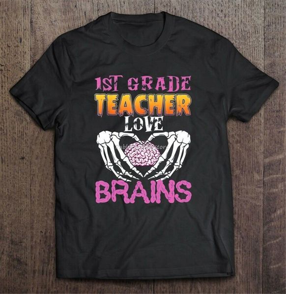 1st grade teacher love brains halloween men s 3xl retro men summer brand s hoodie designers t shirts sweatshirt