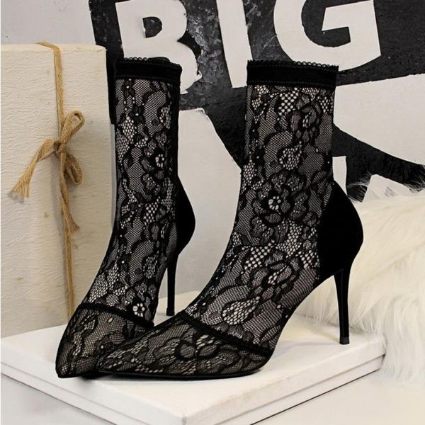 2021 new winter fashion women boots slimming lace thin heels female shoes pointed toe mesh woman western warm ankle booties, Black
2021 new winter fashion women boots slimming lace thin heels female shoes pointed toe mesh woman western warm ankle booties, Black