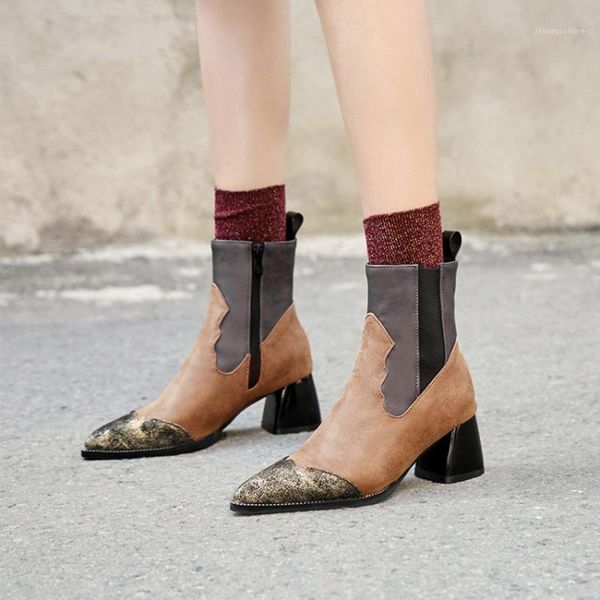 boots autumn winter women vintage leather pointed toe ankle booties shoes warm ladies square heels big size short vt16611, Black
boots autumn winter women vintage leather pointed toe ankle booties shoes warm ladies square heels big size short vt16611, Black