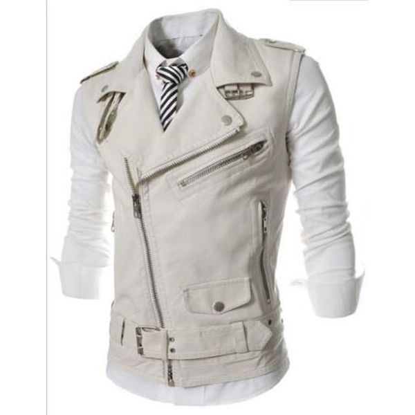2021 mode without sleeves from motorcycle plutonium male leather vest fine fit m-2xl j73m, Black;white
2021 mode without sleeves from motorcycle plutonium male leather vest fine fit m-2xl j73m, Black;white