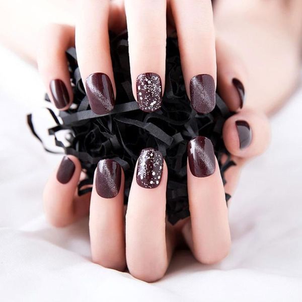 burgundy diamond cat eye fake nail patch finished round and white 24 nail medium pieces fake clip head finger long z7l6, Red;gold
burgundy diamond cat eye fake nail patch finished round and white 24 nail medium pieces fake clip head finger long z7l6, Red;gold