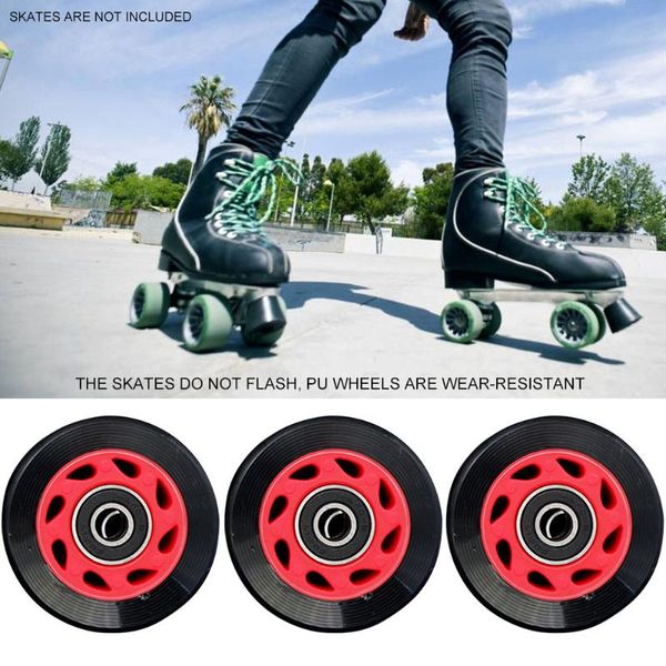 skateboarding 8pcs roller skate wheels outdoor indoor wrench with bearing 82a non flashing wear resistant high hardness for adults kids sile
skateboarding 8pcs roller skate wheels outdoor indoor wrench with bearing 82a non flashing wear resistant high hardness for adults kids sile