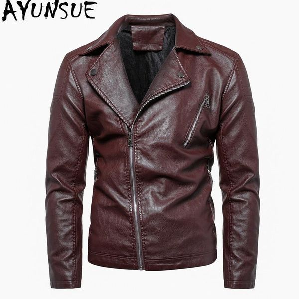 ayunsue 2020 men's leather jacket spring autumn plus size pu coat motorcycle leather jackets chaqueta cuero hombre n2526 kj3073, Black
ayunsue 2020 men's leather jacket spring autumn plus size pu coat motorcycle leather jackets chaqueta cuero hombre n2526 kj3073, Black