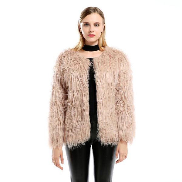 winter large size female coat long section cardigan 2018 new warm no collarimitation jacket, Black
winter large size female coat long section cardigan 2018 new warm no collarimitation jacket, Black
