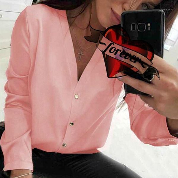 women casual elegant fashion front button blouse long sleeve v neck solid office lady shirt 2020 autumn new fashion 1, White
women casual elegant fashion front button blouse long sleeve v neck solid office lady shirt 2020 autumn new fashion 1, White