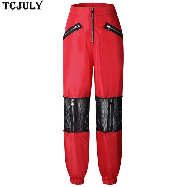 tcjuly korean fashion mesh patchwork trousers for women ankle banded fake zippers design streetwear quick dry casual harem pants t200606, Black;white
tcjuly korean fashion mesh patchwork trousers for women ankle banded fake zippers design streetwear quick dry casual harem pants t200606, Black;white