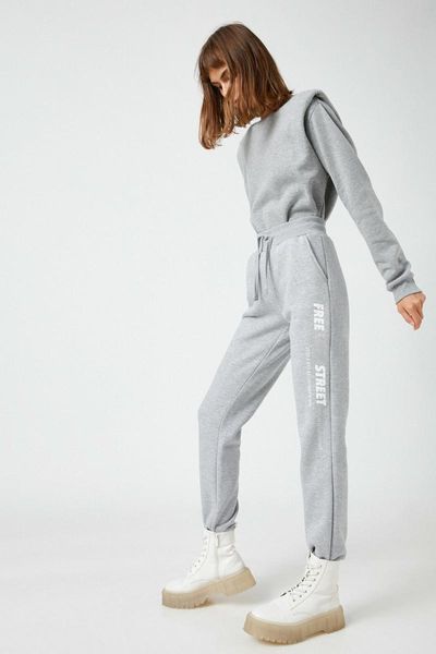 koton women gray sweatpants 1 kal48020ik, Black;blue