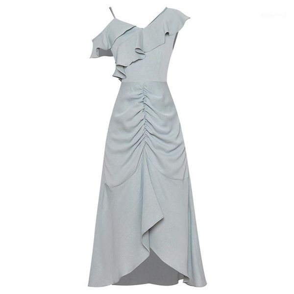 casual dresses est 2021 designer runway dress women's one-shoulder ruffles drape asymmetrical dress1, Black;gray
casual dresses est 2021 designer runway dress women's one-shoulder ruffles drape asymmetrical dress1, Black;gray