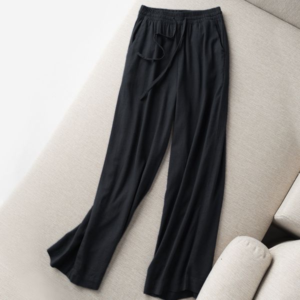 2021 new new fashionable of quality cotton and hemp summer casual female broad leg pants high elastic waistband pnrx, Black;white
2021 new new fashionable of quality cotton and hemp summer casual female broad leg pants high elastic waistband pnrx, Black;white