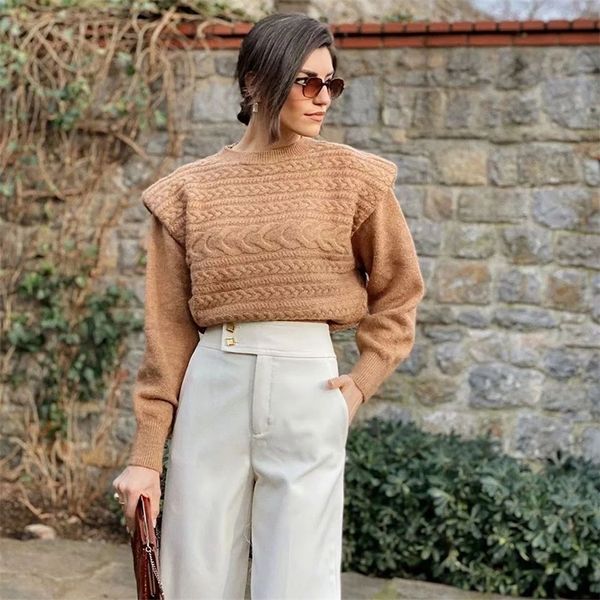 za style autumn winter women's warm knitted wide shoulder sweater women pullover casual lady pull woman jumper 201023, White;black
za style autumn winter women's warm knitted wide shoulder sweater women pullover casual lady pull woman jumper 201023, White;black