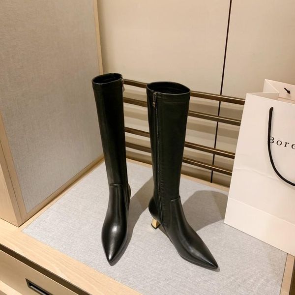 boots mljuese 2021 women knee-high cow leather winter short plush beige color pointed toe high heels female size 40, Black
boots mljuese 2021 women knee-high cow leather winter short plush beige color pointed toe high heels female size 40, Black