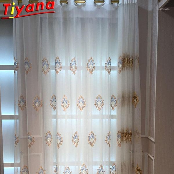 nordic blue/brown geometric embroidery tulle curtain for living room high-end classical window drapes panel for villa hm176#301
nordic blue/brown geometric embroidery tulle curtain for living room high-end classical window drapes panel for villa hm176#301