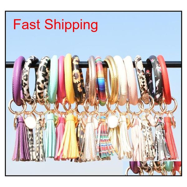 women tassels bracelets pu leather wrap key ring leopard lily print keychain wristband sunflower drip oil circle bangle chains z863t
women tassels bracelets pu leather wrap key ring leopard lily print keychain wristband sunflower drip oil circle bangle chains z863t