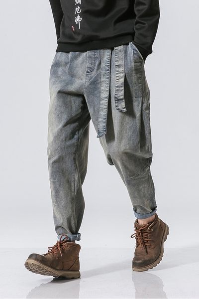 tovj jeans fit ripped men italian straight jeans fashion jeans 100cotton distressed denim homme, Blue