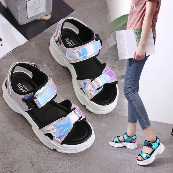dress shoes summer platform sandals leather open-toe casual female laser colorful increased light women's cool college style1, Black
dress shoes summer platform sandals leather open-toe casual female laser colorful increased light women's cool college style1, Black