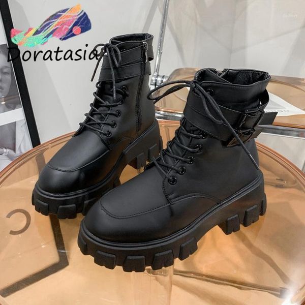 doratasia women solid zipper round toe lace up ankle shoes buckle thick bottom cool fashion boots women boots1, Black
doratasia women solid zipper round toe lace up ankle shoes buckle thick bottom cool fashion boots women boots1, Black