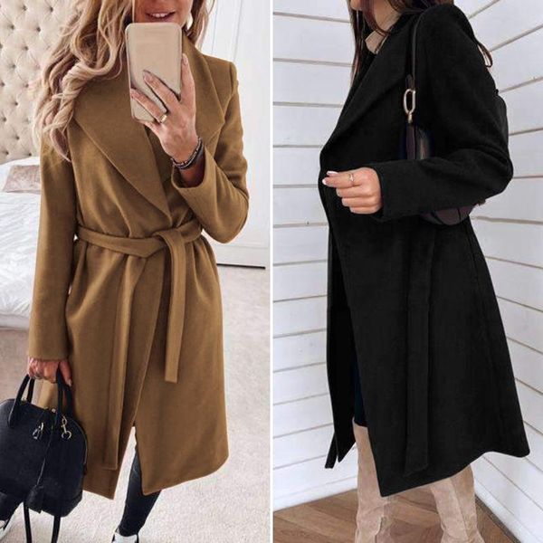 women's wool & blends female casual cardigan spring autumn woolen coats oversized zanzea lapel waist belt solid outwear office work wea, Black
women's wool & blends female casual cardigan spring autumn woolen coats oversized zanzea lapel waist belt solid outwear office work wea, Black