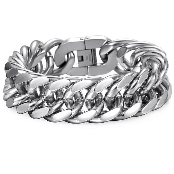 davieslee 18/22mm heavy men's bracelet curb cuban link silver color 316l stainless steel wristband male jewelry dlhb287 220304, Golden;silver
davieslee 18/22mm heavy men's bracelet curb cuban link silver color 316l stainless steel wristband male jewelry dlhb287 220304, Golden;silver