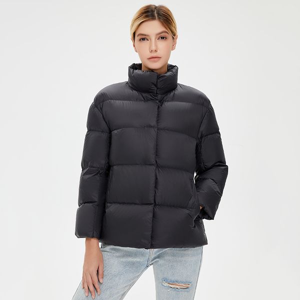 schinteon light down jacket stand collar 90% white duck down coat casual loose winter outwear 8 colors 201103, Black
schinteon light down jacket stand collar 90% white duck down coat casual loose winter outwear 8 colors 201103, Black