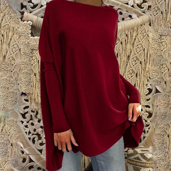 women's t-shirt casual loose women winter solid color pullovers ladies o-neck full bating sleeve pocket femme long tee shirt, White
women's t-shirt casual loose women winter solid color pullovers ladies o-neck full bating sleeve pocket femme long tee shirt, White