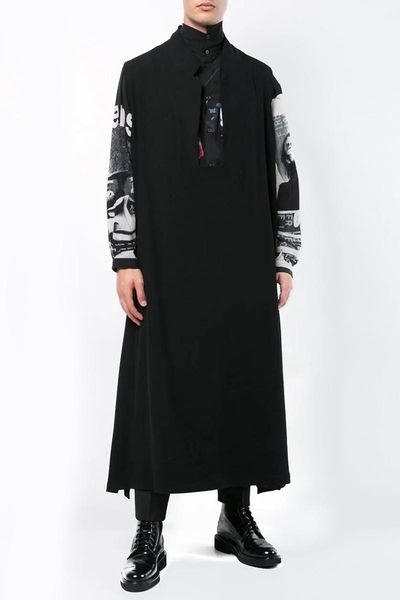 men's wool & blends woolen vest mix and match bottoming sleeveless cashmere long coat, Black
men's wool & blends woolen vest mix and match bottoming sleeveless cashmere long coat, Black