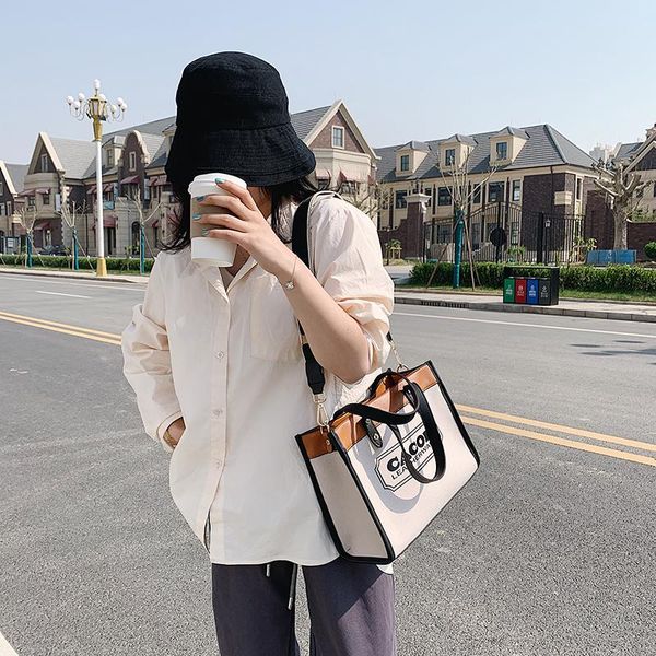 casual canvas handbag women simple design letter shoulder bag contrast color large capacity crossbody bag female travel tote
casual canvas handbag women simple design letter shoulder bag contrast color large capacity crossbody bag female travel tote