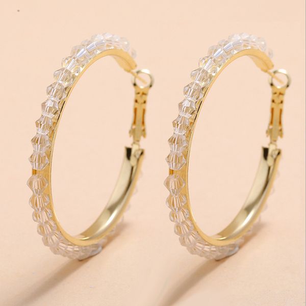 european and american fashion popular crystal pearl c- shaped hoop earrings womens 925 silver needle exaggerated personalized internet e, Golden
european and american fashion popular crystal pearl c- shaped hoop earrings womens 925 silver needle exaggerated personalized internet e, Golden