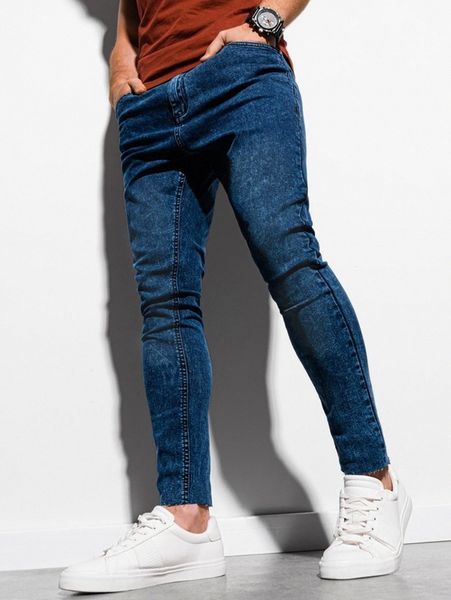 men slant pocket stone wash skinny jeans a2j8#, Blue
