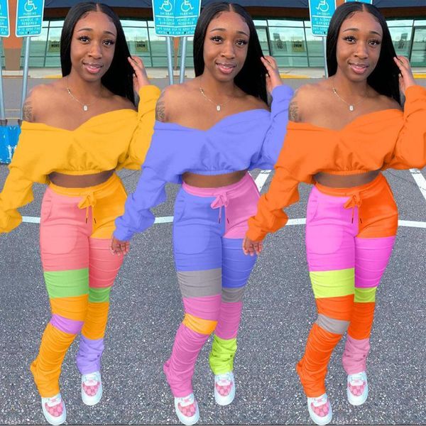 86zy8081 autumn women street two piece set solid strapless splicing full length and pants tracksuit sweatsuit outfits1, Gray
86zy8081 autumn women street two piece set solid strapless splicing full length and pants tracksuit sweatsuit outfits1, Gray