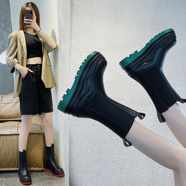 boots 2021 fashion thick bottom medium tube women british style women's motorcycle thin shoes net red, Black
boots 2021 fashion thick bottom medium tube women british style women's motorcycle thin shoes net red, Black