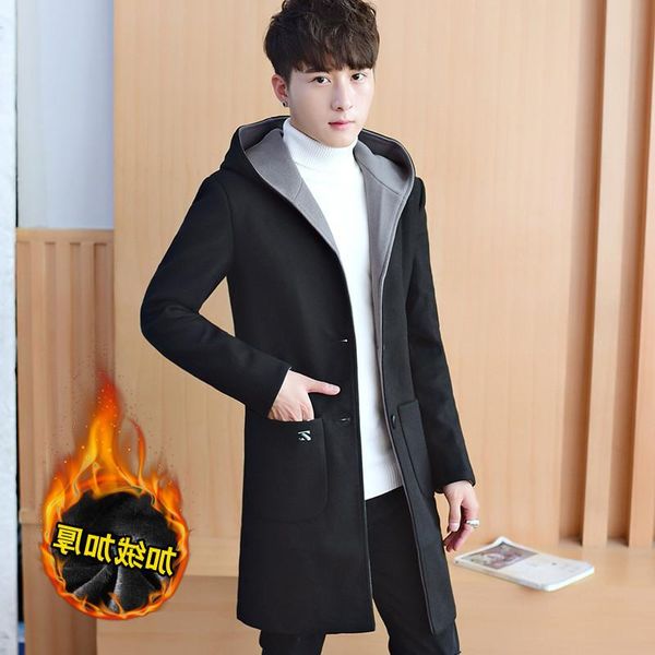 trench coat men's korean-style mid-length spring and autumn woolen coat men woolen jacket trend handsome winter 2020 new style, Black
trench coat men's korean-style mid-length spring and autumn woolen coat men woolen jacket trend handsome winter 2020 new style, Black