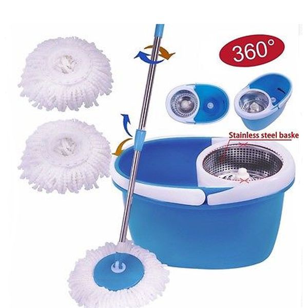 rotating stainless steel 2 heads magic mop dehydrate basket blue household cleaning tools swab
rotating stainless steel 2 heads magic mop dehydrate basket blue household cleaning tools swab
