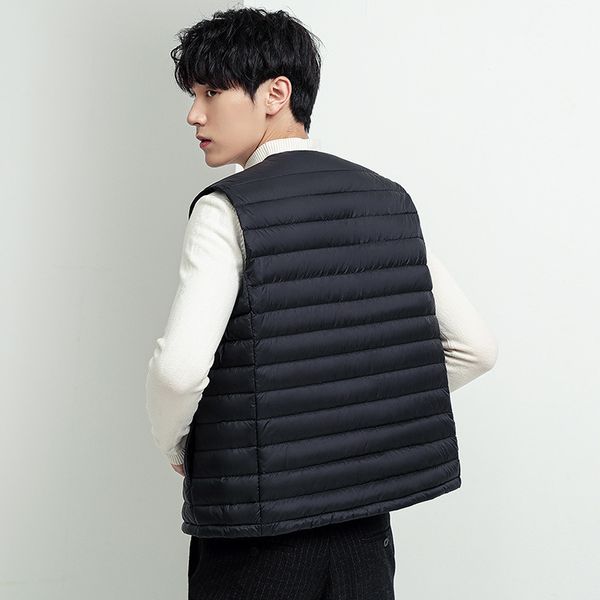 down jaet men's short light round ne slim fit large casual autumn winter coat vest, Black
down jaet men's short light round ne slim fit large casual autumn winter coat vest, Black