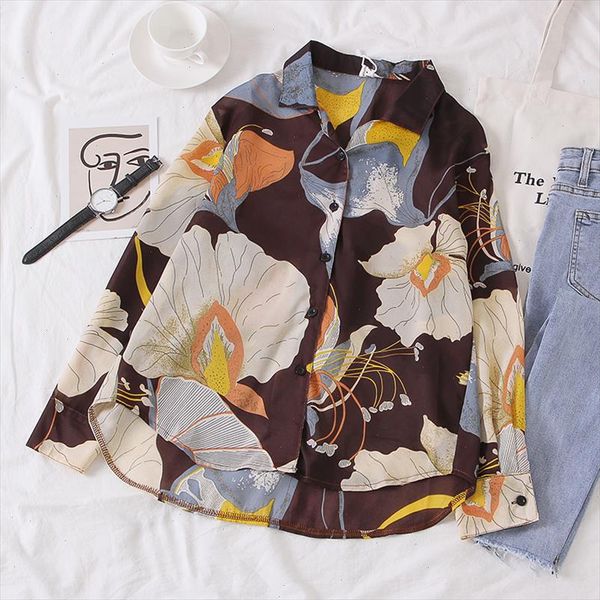 women overshirt vintage long sleeved clothes female autumn spring vintage retro turndown loose print blouse shirt, White
women overshirt vintage long sleeved clothes female autumn spring vintage retro turndown loose print blouse shirt, White