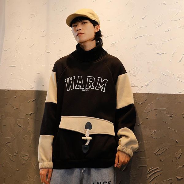 men's hoodies & sweatshirts autumn high collar pullover male loose big pocket hit color capless long sleeve men's clothing1, Black
men's hoodies & sweatshirts autumn high collar pullover male loose big pocket hit color capless long sleeve men's clothing1, Black