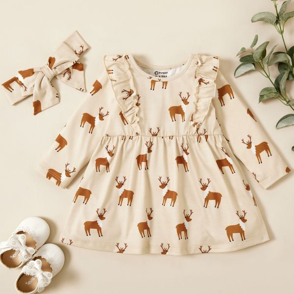 patpat 2020 new spring and autumn baby girl elk sweet dress for baby girl clothes 1027, Red;yellow
patpat 2020 new spring and autumn baby girl elk sweet dress for baby girl clothes 1027, Red;yellow