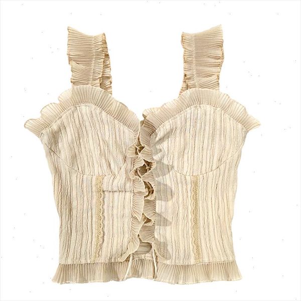 mumuzi 2021 summer new korea cropped v neck backless cami sleeveless ruffles bandage tank top, White
mumuzi 2021 summer new korea cropped v neck backless cami sleeveless ruffles bandage tank top, White