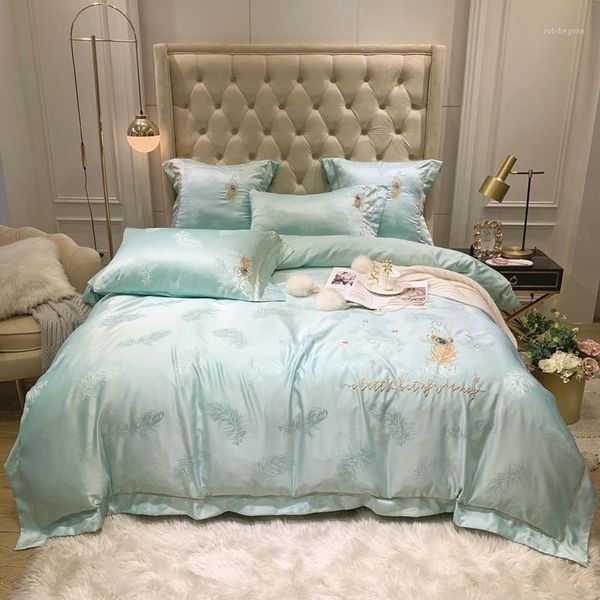 bedding sets birds feather pattern embroidery duvet cover sateen cotton rich silky set white grey king size bed sheet set1
bedding sets birds feather pattern embroidery duvet cover sateen cotton rich silky set white grey king size bed sheet set1